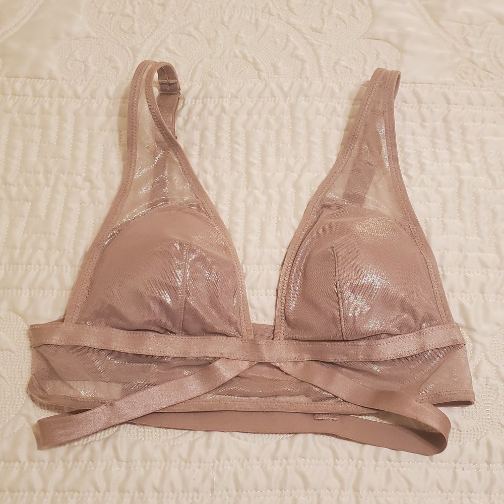 Victoria's Secret Bralette Rose Sheen Size Small